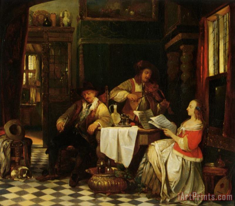 Baron Jan August Hendrik Leys The Musician Art Painting