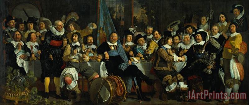 The Celebration of The Peace of Münster, 18 June 1648 in The Headquarters of The Crossbowman's Civi painting - Bartholomeus Van Der Helst The Celebration of The Peace of Münster, 18 June 1648 in The Headquarters of The Crossbowman's Civi Art Print