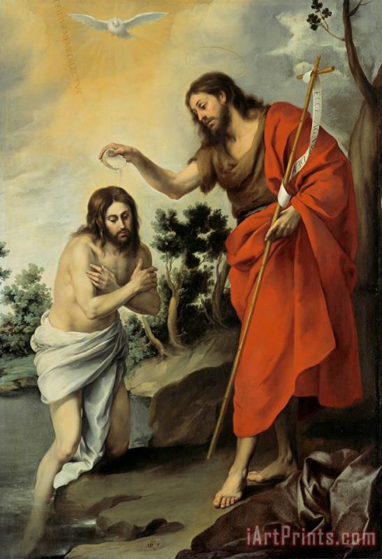 The Baptism of Christ painting - Bartolome Esteban Murillo The Baptism of Christ Art Print