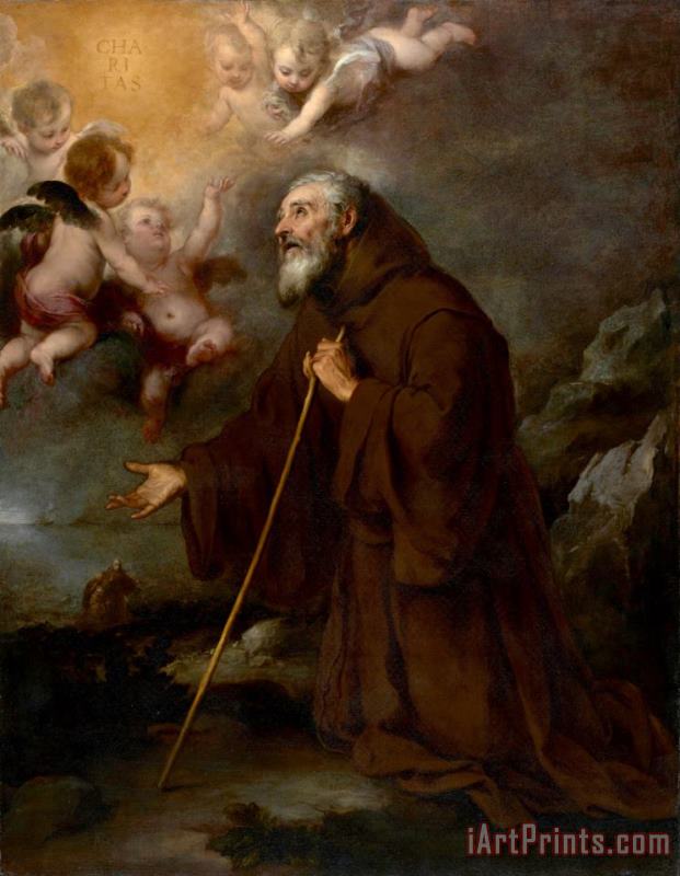 Bartolome Esteban Murillo The Vision of Saint Francis of Paola Art Painting