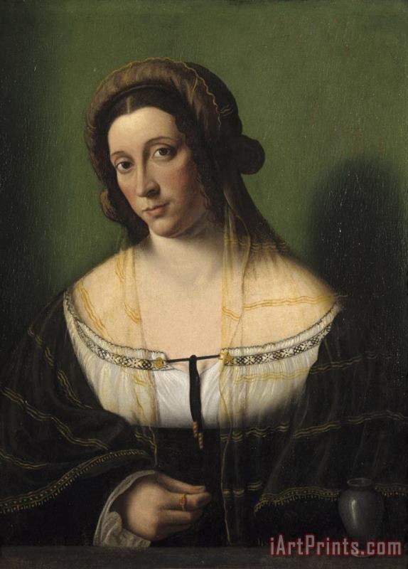 Bartolomeo Veneto Portrait of a Lady As Mary Magdalen Art Print