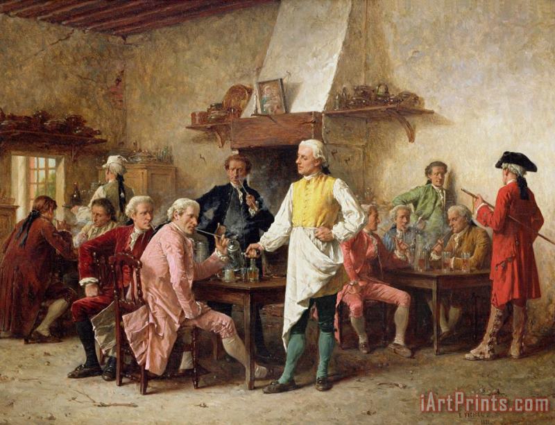 A Gentleman's Debate painting - Benjamin Eugene Fichel A Gentleman's Debate Art Print