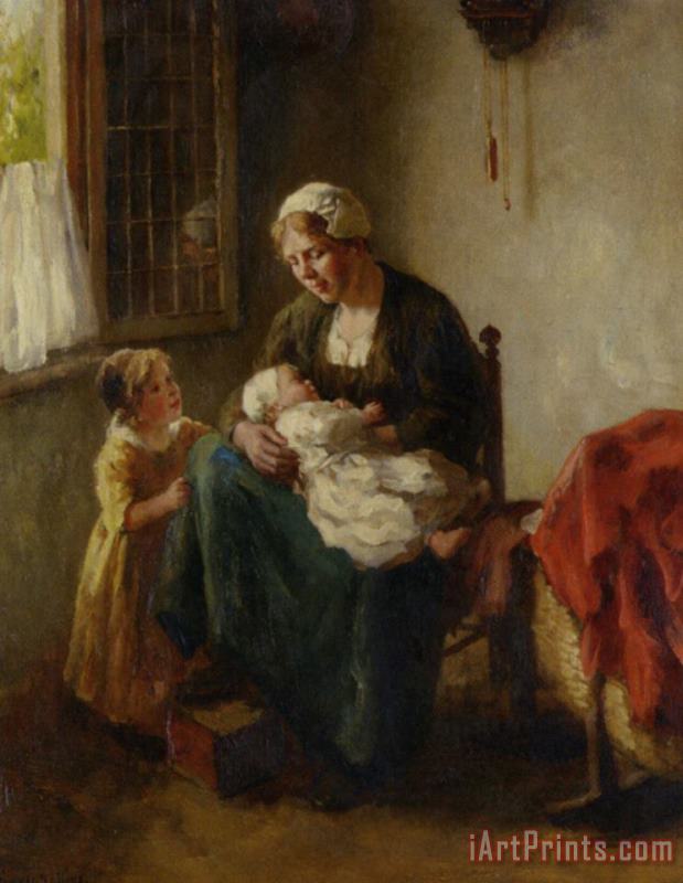 The Happy Mother painting - Bernard De Hoog The Happy Mother Art Print