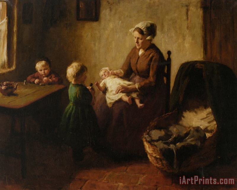 Bernard Jean Corneille Pothast A Happy Family Art Painting