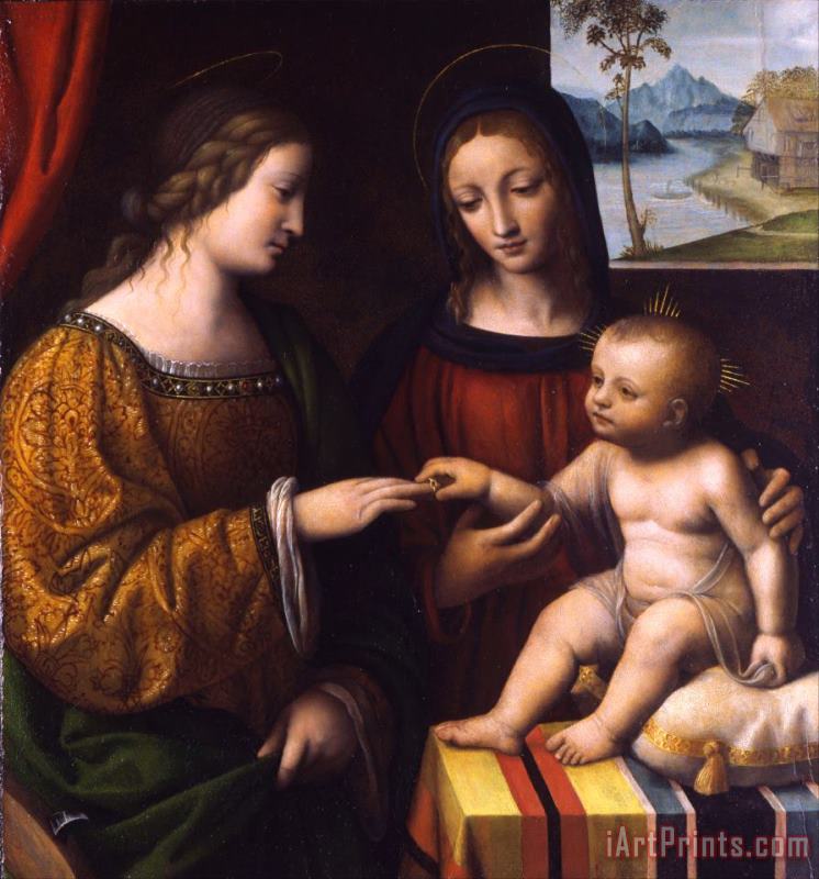 Bernardino Luini The Mystical Marriage of Saint Catherine Art Painting
