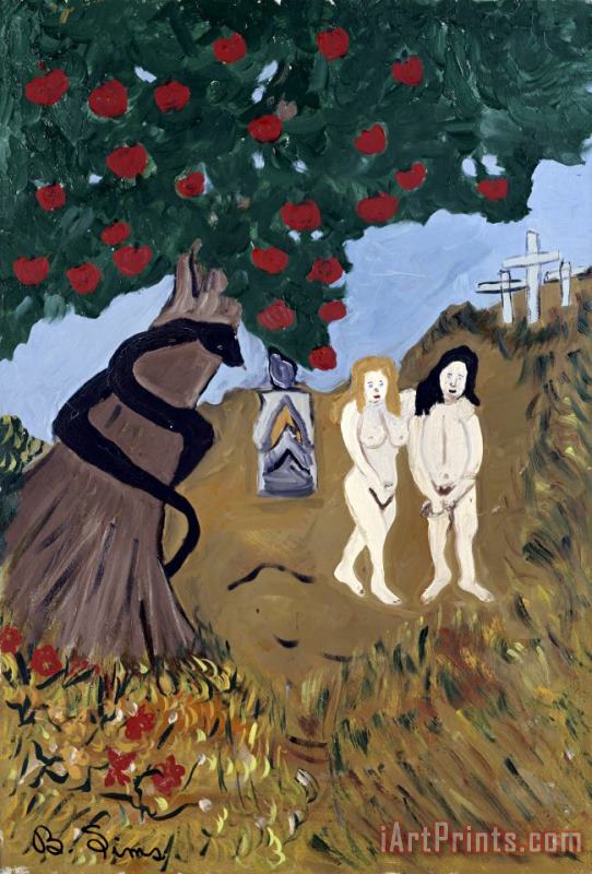Bernice Sims Adam And Eve Art Painting