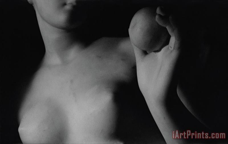 Venus with the apple painting - Bertel Thorvaldsen Venus with the apple Art Print