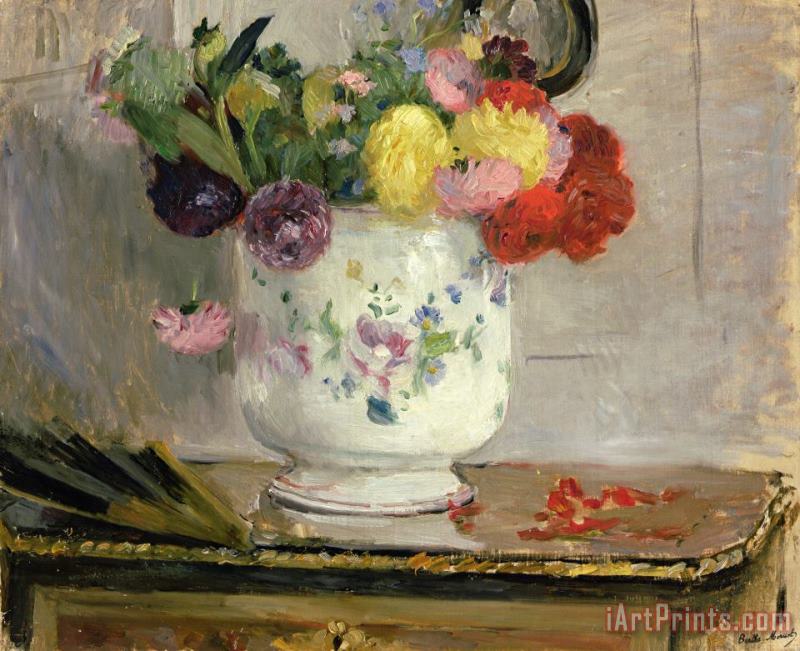Berthe Morisot Dahlias Art Painting
