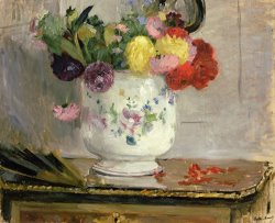 Berthe Morisot Dahlias painting