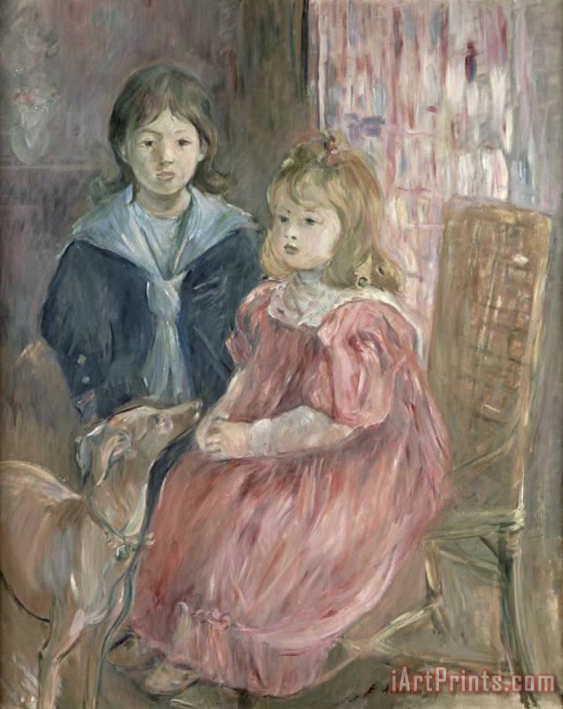 Berthe Morisot Double portrait of Charley and Jeannie Thomas Art Painting