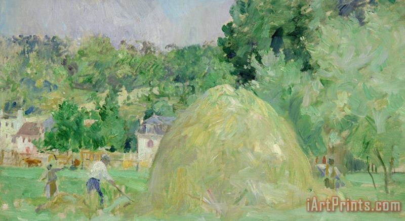 Berthe Morisot Haystacks At Bougival Art Painting
