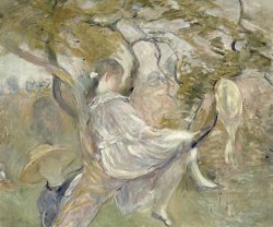 Berthe Morisot In the Apple Tree painting