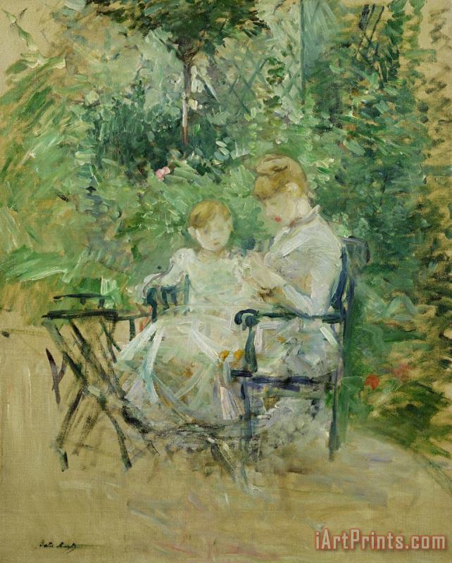 In the Garden painting - Berthe Morisot In the Garden Art Print