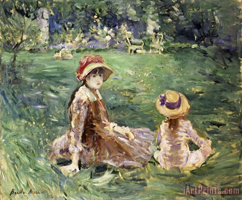 In The Garden at Maurecourt painting - Berthe Morisot In The Garden at Maurecourt Art Print