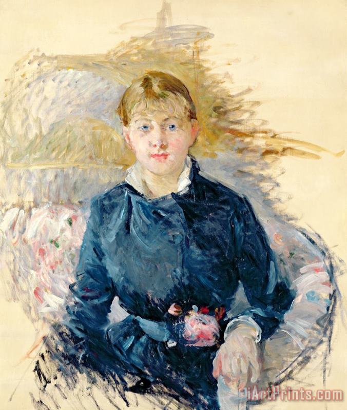 Portrait Of Louise Riesener painting - Berthe Morisot Portrait Of Louise Riesener Art Print