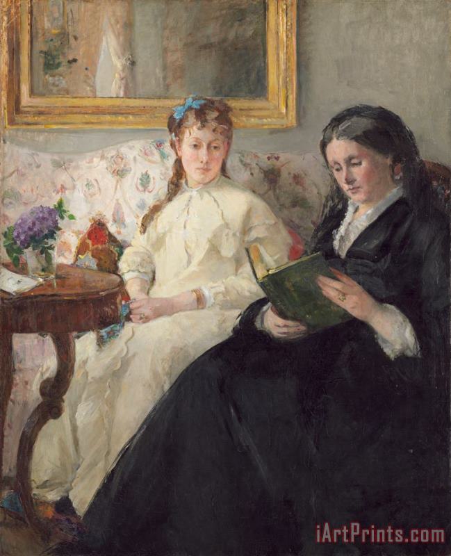 Portrait Of The Artist's Mother And Sister painting - Berthe Morisot Portrait Of The Artist's Mother And Sister Art Print
