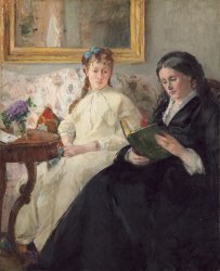 Berthe Morisot Portrait Of The Artist's Mother And Sister painting
