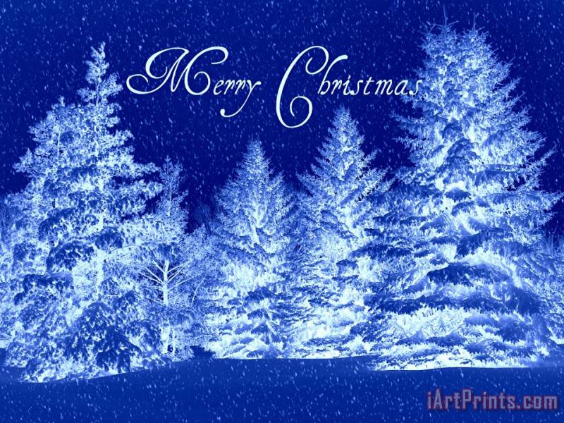 Merry Christmas painting - Blair Wainman Merry Christmas Art Print