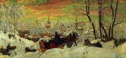 Boris Mihajlovic Kustodiev Arriving for the Holidays