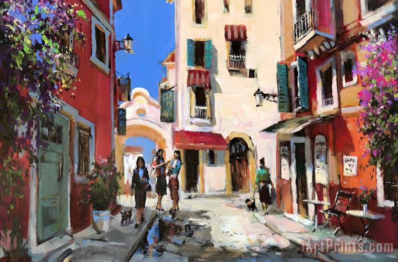 A Casual Conversation painting - Brent Heighton A Casual Conversation Art Print