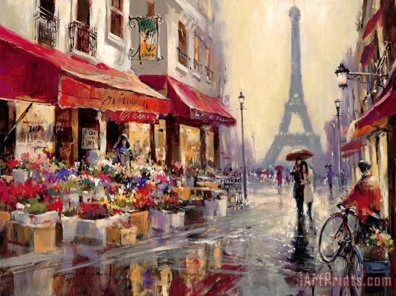 April in Paris painting - brent heighton April in Paris Art Print