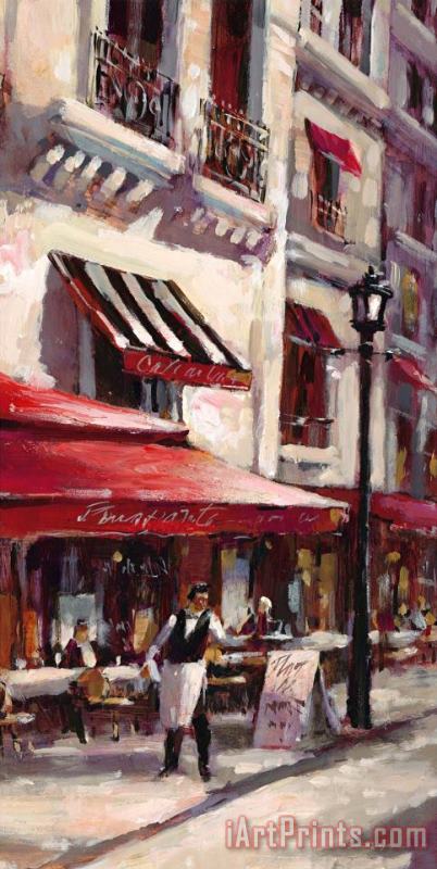 Cafe Marseille painting - brent heighton Cafe Marseille Art Print