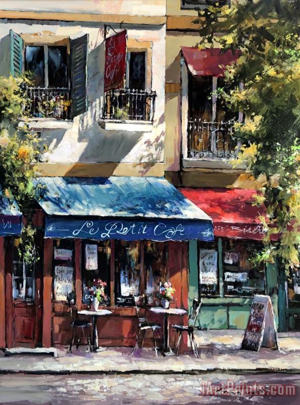 Le Petit Cafe painting - Brent Heighton Le Petit Cafe Art Print
