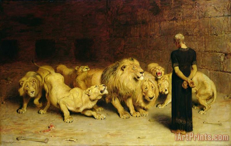 Daniel in the Lions Den painting - Briton Riviere Daniel in the Lions Den Art Print