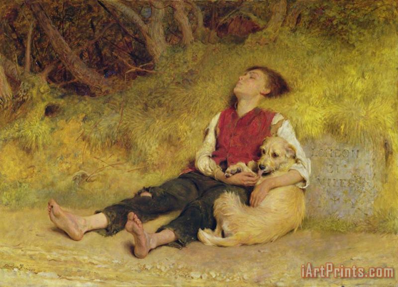 Briton Riviere His Only Friend Art Painting