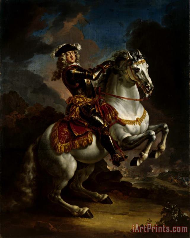 called De Oude Jan Frans Douven Elector Johann Wilhelm Von Pfalz Neuburg on Horseback Art Print