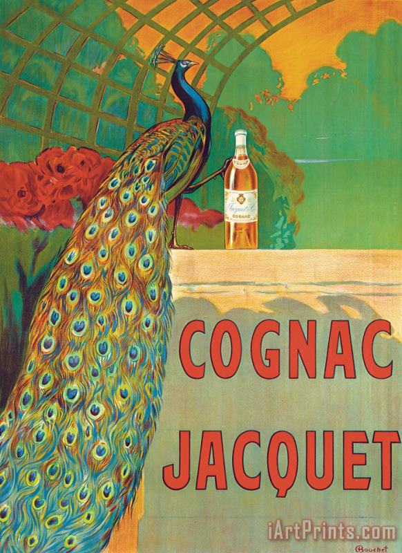 Vintage Poster Advertising Cognac painting - Camille Bouchet Vintage Poster Advertising Cognac Art Print