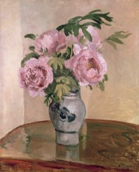 Camille Pissarro A Vase of Peonies painting