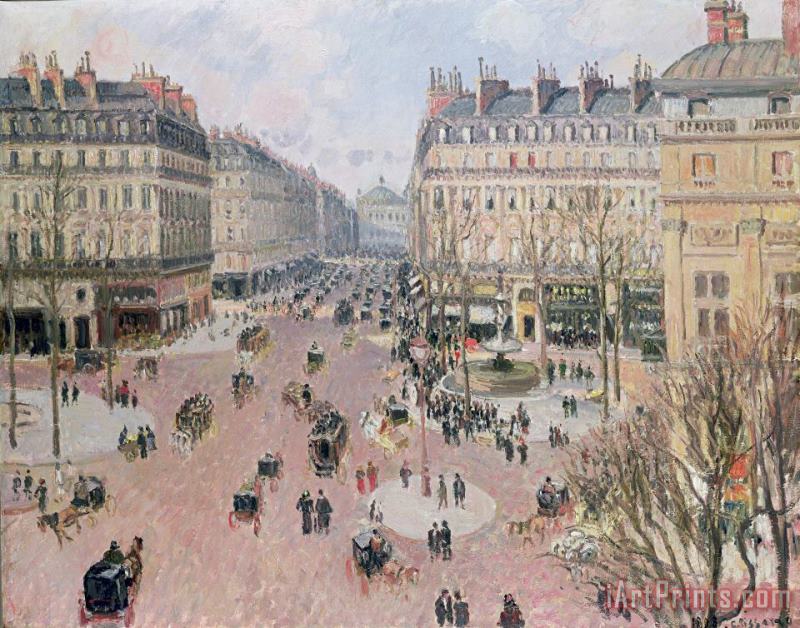 Camille Pissarro Afternoon Sun in Winter Art Painting