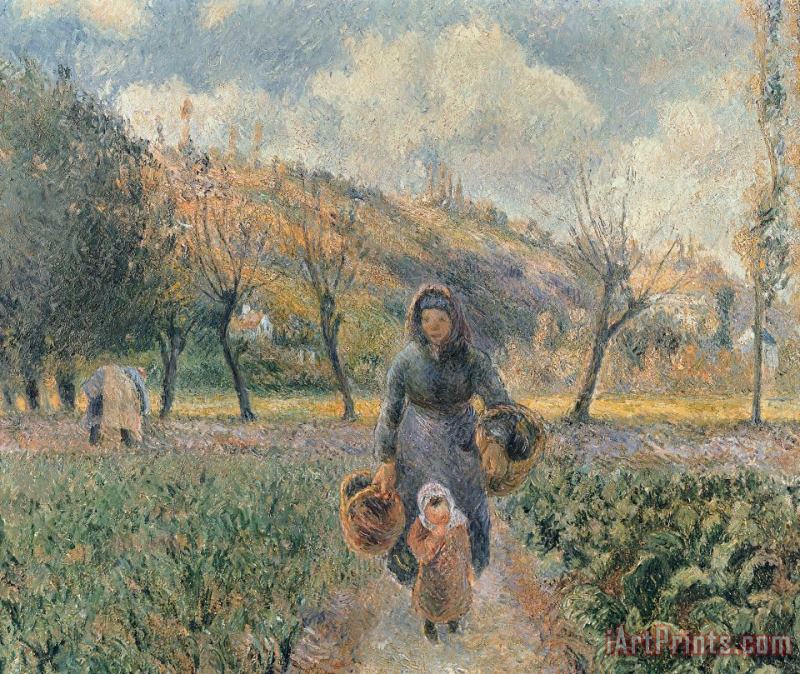 Camille Pissarro In The Garden Art Print