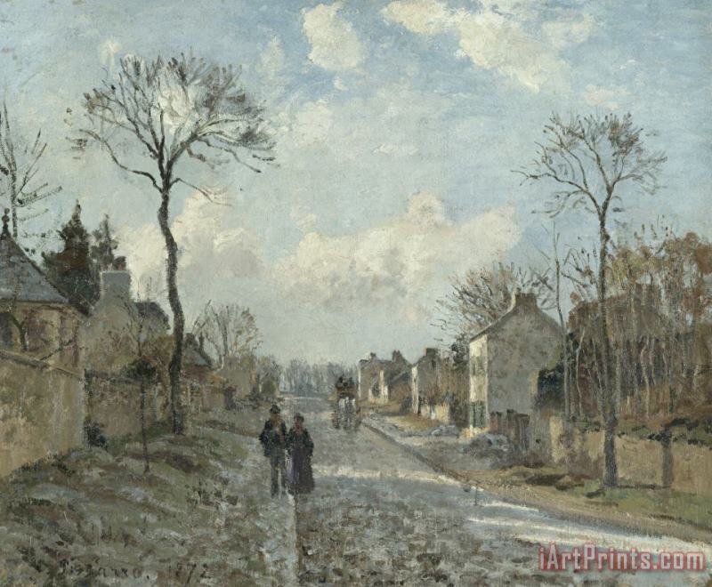 La Route De Louveciennes painting - Camille Pissarro La Route De Louveciennes Art Print