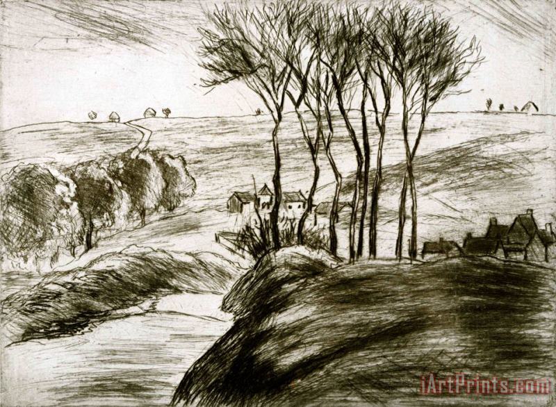 Camille Pissarro Landscape Near Osny (state Ii) Art Print
