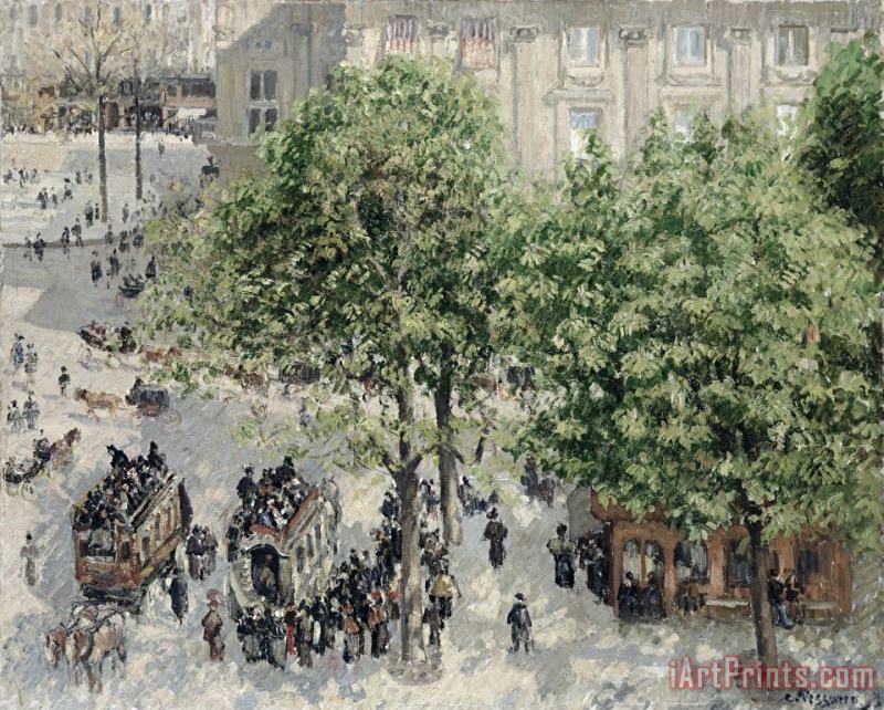 Camille Pissarro Place Du Theatre Francais Art Painting
