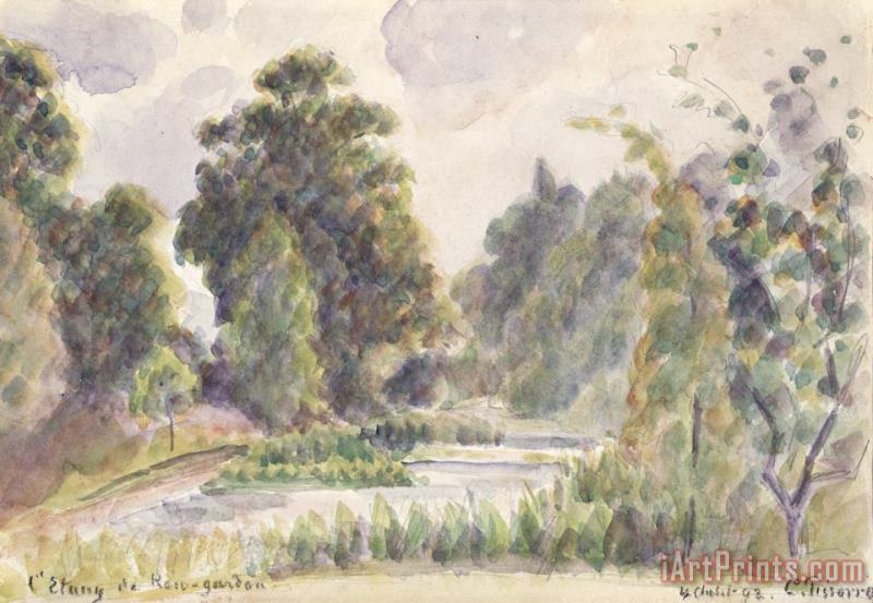 Camille Pissarro Pond at Kew Gardens Art Painting