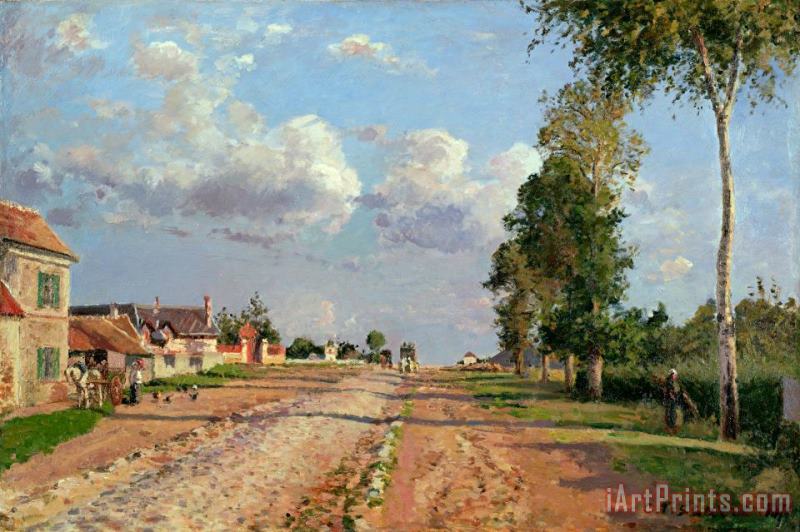 Camille Pissarro Route De Versailles, Rocquencourt Art Print