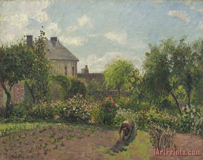 The Artist's Garden at Eragny painting - Camille Pissarro The Artist's Garden at Eragny Art Print