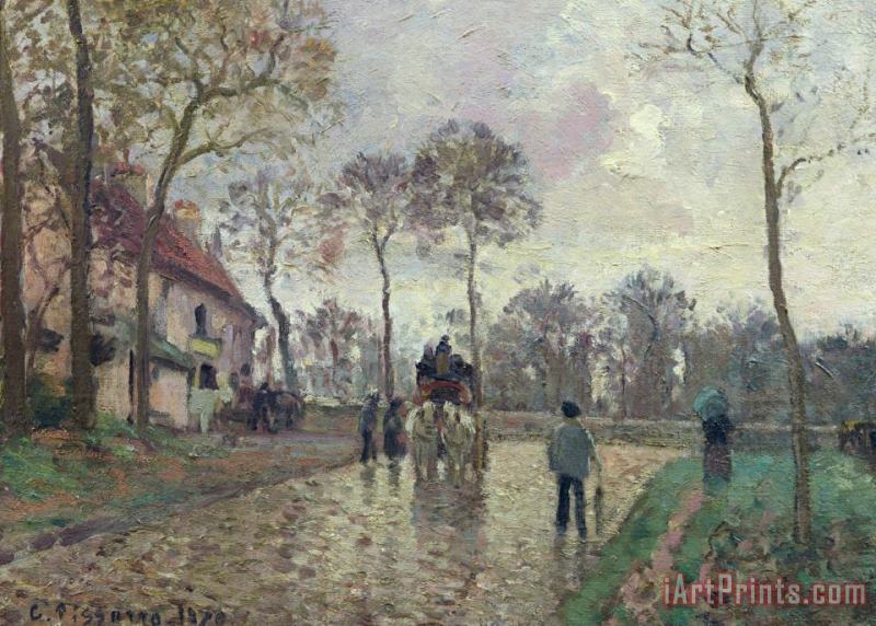 Camille Pissarro The Coach to Louveciennes Art Painting
