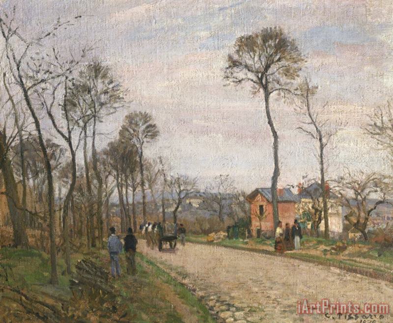 The Road from Louveciennes painting - Camille Pissarro The Road from Louveciennes Art Print