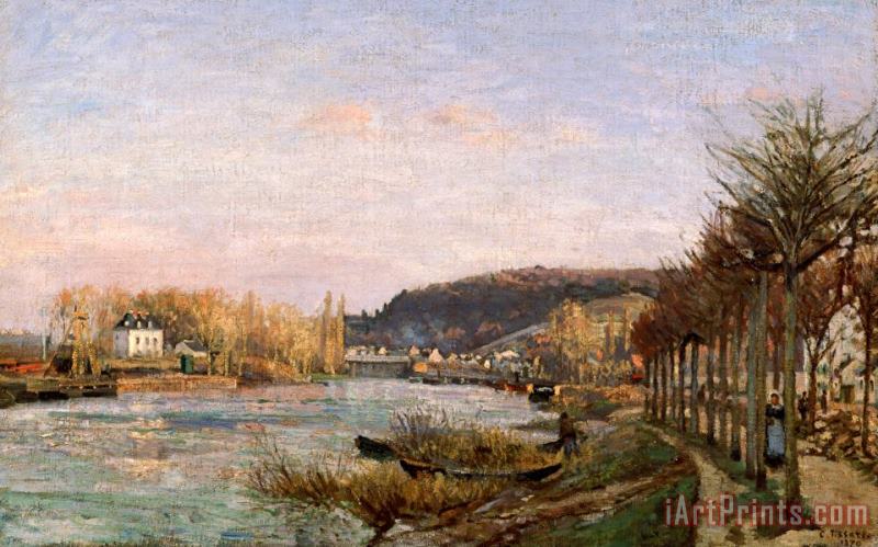Camille Pissarro The Seine at Bougival Art Painting