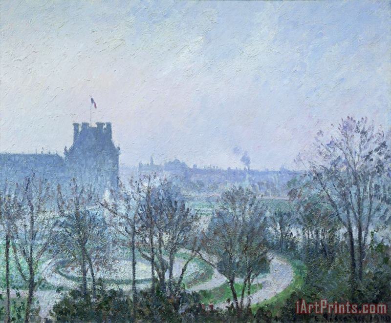 White Frost Jardin des Tuileries painting - Camille Pissarro White Frost Jardin des Tuileries Art Print