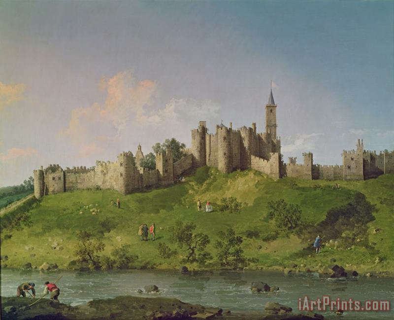 Alnwick Castle painting - Canaletto Alnwick Castle Art Print