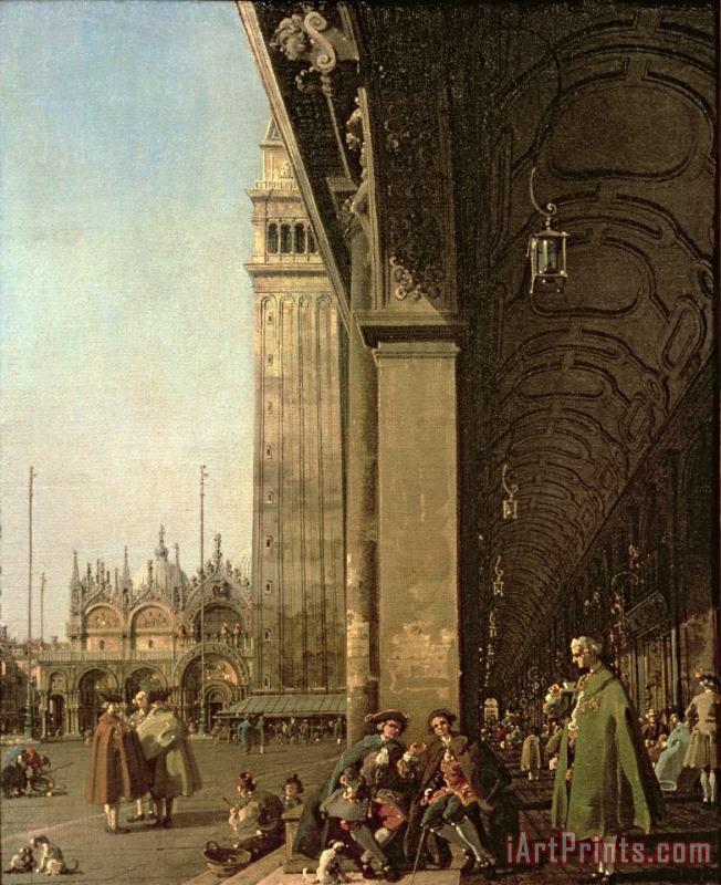 Canaletto Piazza di San Marco and the Colonnade of the Procuratie Nuove Art Painting
