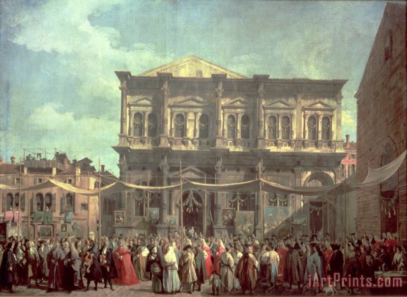 Canaletto The Doge Visiting the Church and Scuola di San Rocco Art Painting
