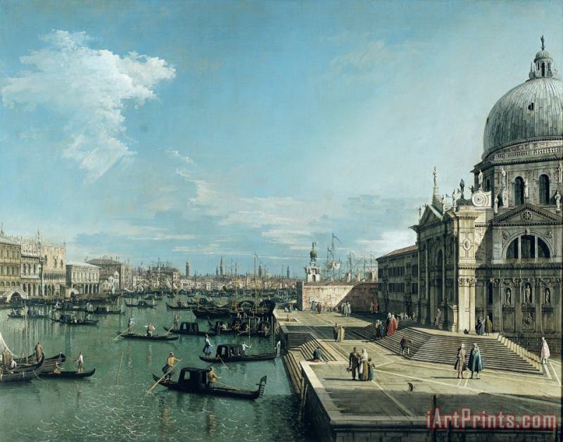 Canaletto The Entrance to the Grand Canal and the church of Santa Maria della Salute Art Painting