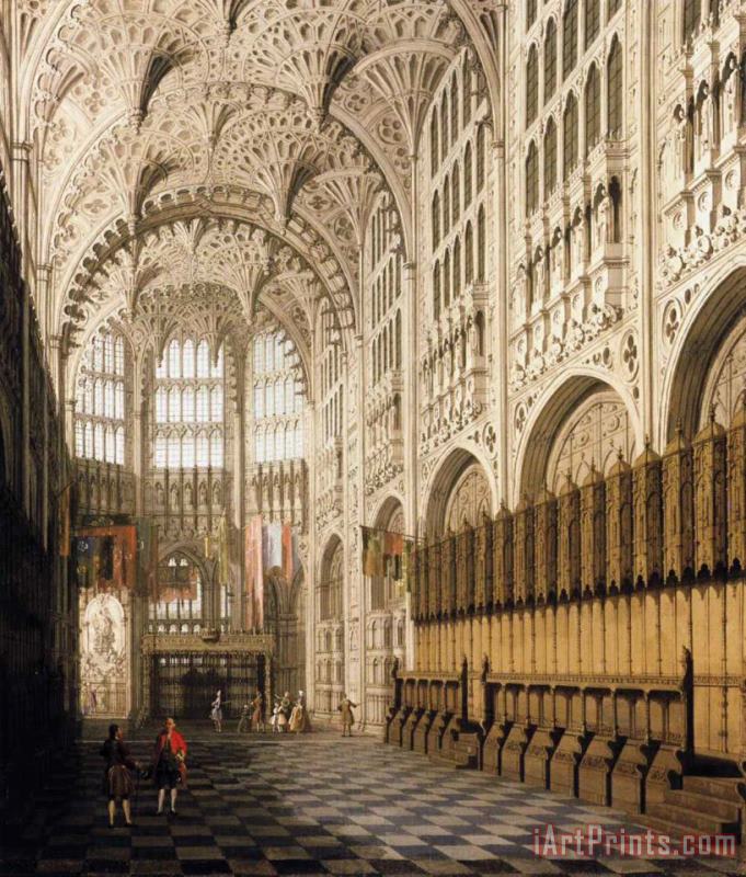 The Interior of Henry Vii's Chapel in Westminster Abbey painting - Canaletto The Interior of Henry Vii's Chapel in Westminster Abbey Art Print
