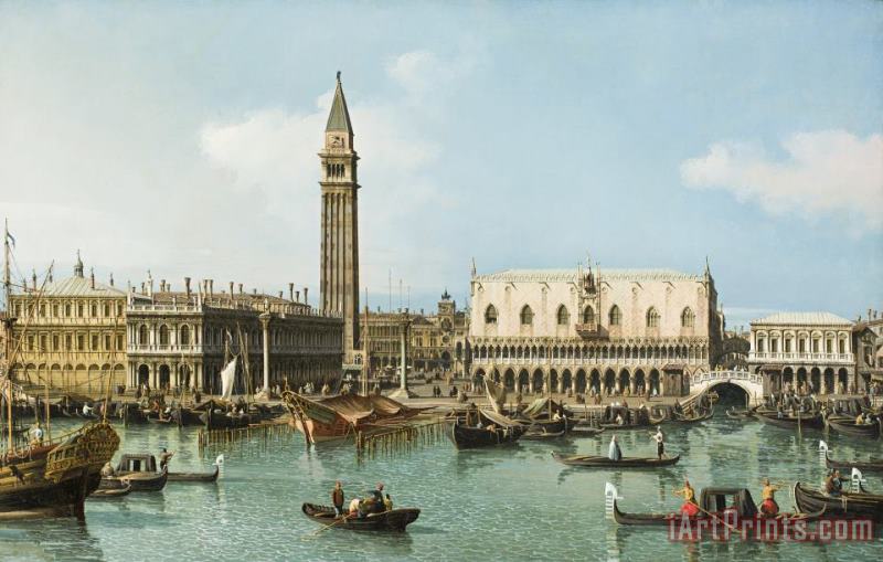 Canaletto The Molo From The Basin of San Marco, Venice Art Painting